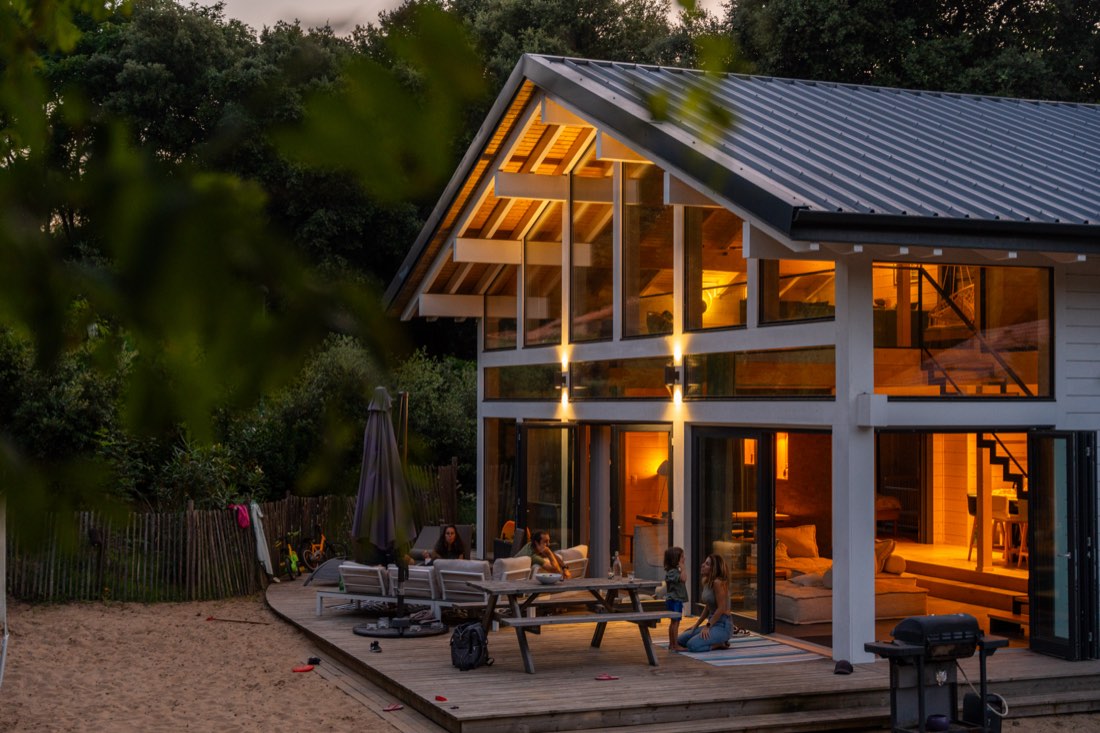 The house at dusk